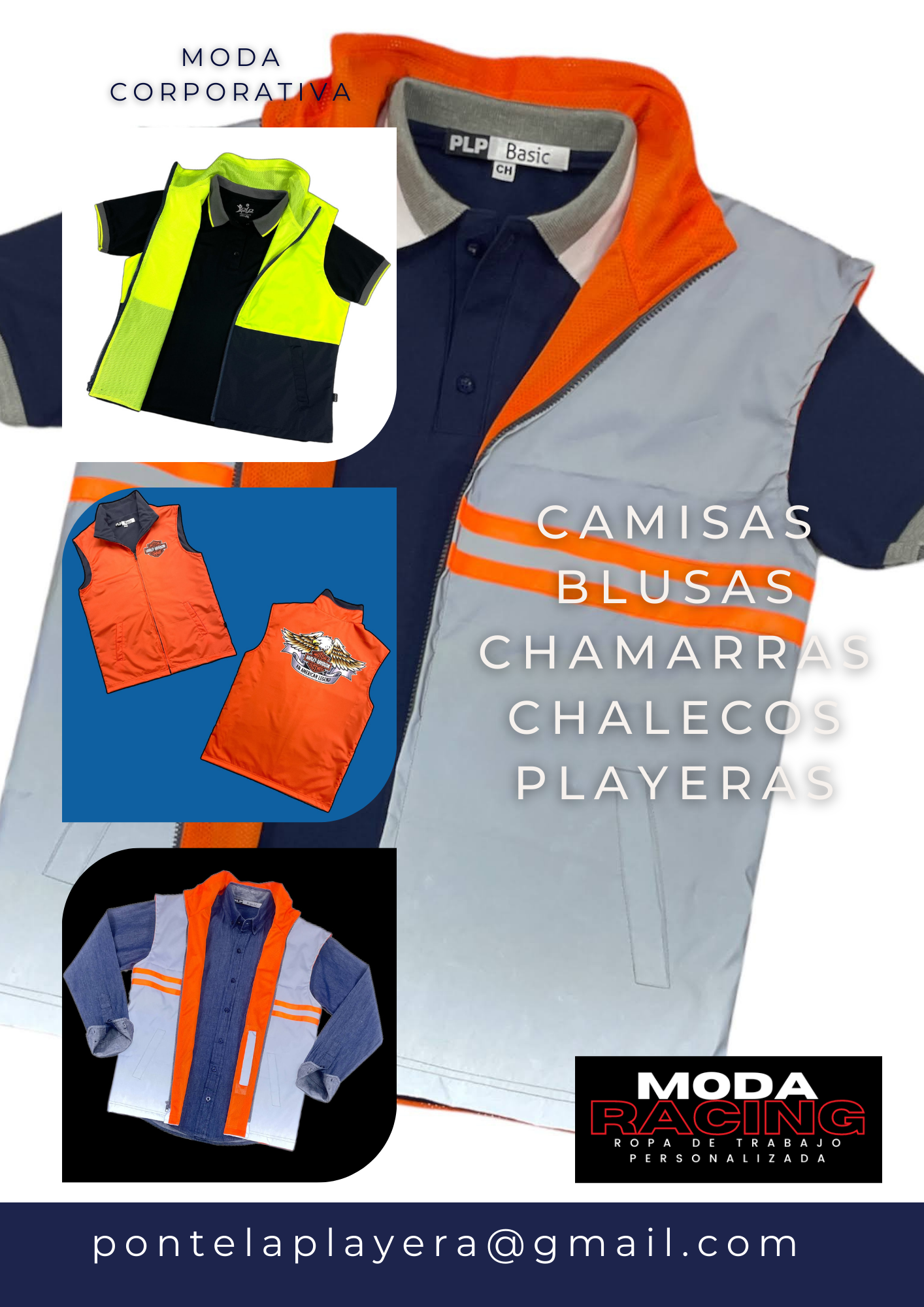 CHALECO IMPERMEABLE ALTA VISIBILIDAD UNIFORME RACING - INDUSTRIAL 