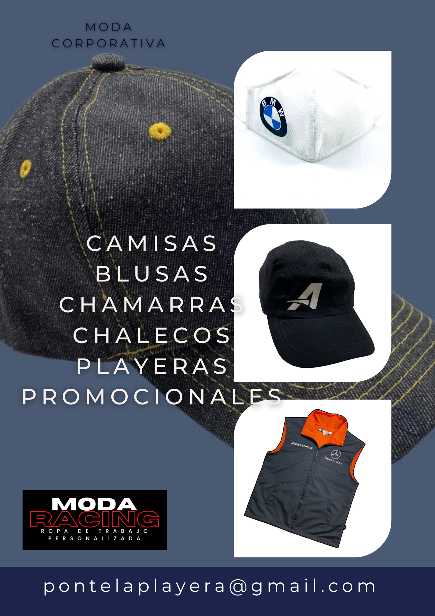 UNIFORMES PROMOCIONALES  GORRAS PLAYERAS RACING PUBLICIDAD MEXICO