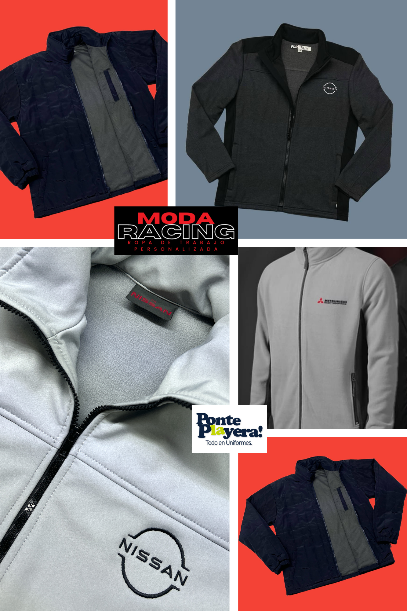 Nuestros uniformes racing y personalizados son la solución perfecta si tu negocio forma parte de:Marcas y armadoras del sector automotriz e industrial.
Agencias de coches y concesionarias.
Equipos de carreras profesionales o semiprofesionales.
Marcas comerciales que patrocinan eventos deportivos, rallies y exhibiciones de motor.
Talleres mecánicos y empresas de logística o transporte en Mexico 
